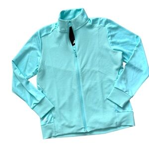 NWT Adidas  TEXTURED LAYER Golf Knit Jacket | Acid Mint | Women's size xl